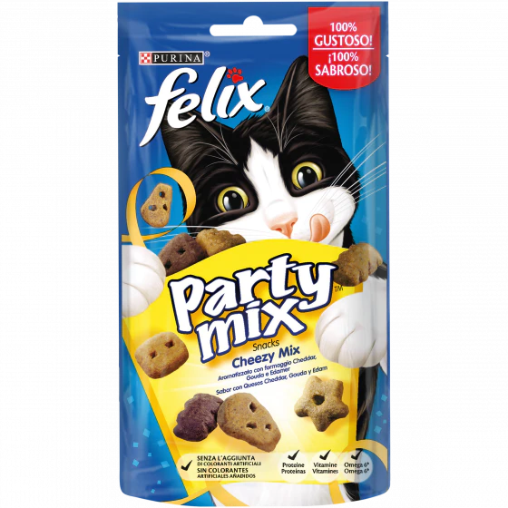 Purina Felix party mix snacks cheezy 60gr