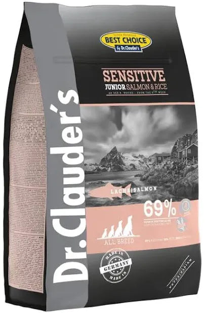 Dr Clauder's Sensitive Junior salmone e riso 350 g