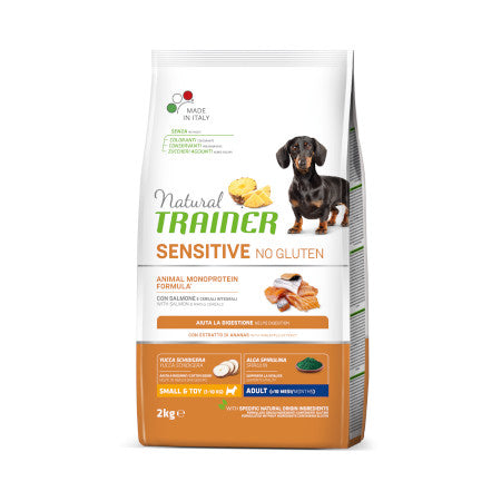 Trainer Sensitive NO Gluten small & toy adult salmone 2 kg